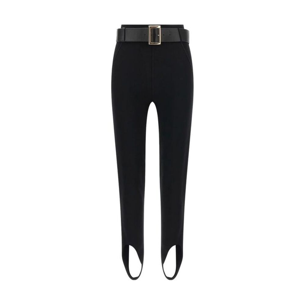 Self-Portrait Black Viscose Athletic Women's Pants
